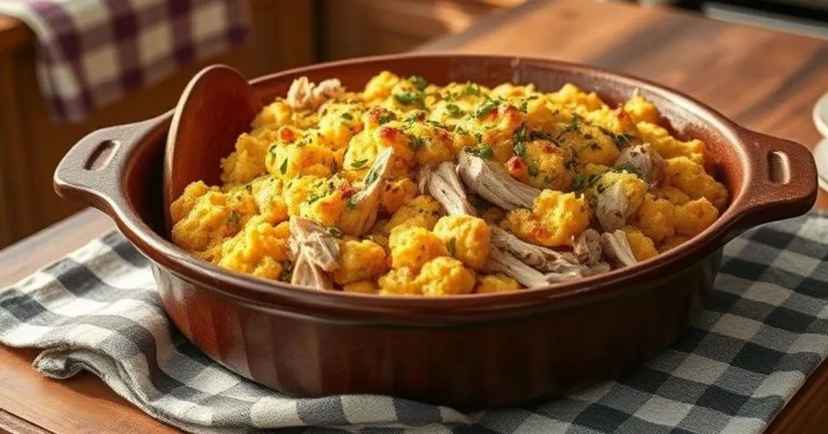 Homemade Chicken and Dressing Recipe