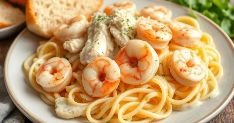 chicken and shrimp alfredo