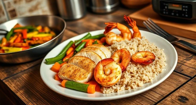 chicken and shrimp stir fry