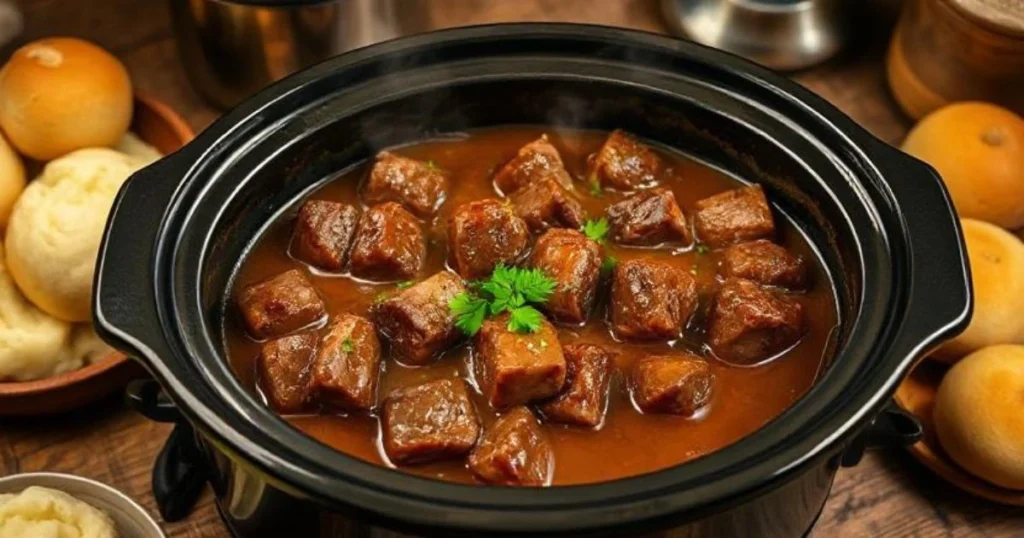 crock pot cube steak and gravy
