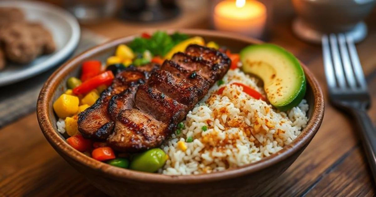 steak and rice bowl