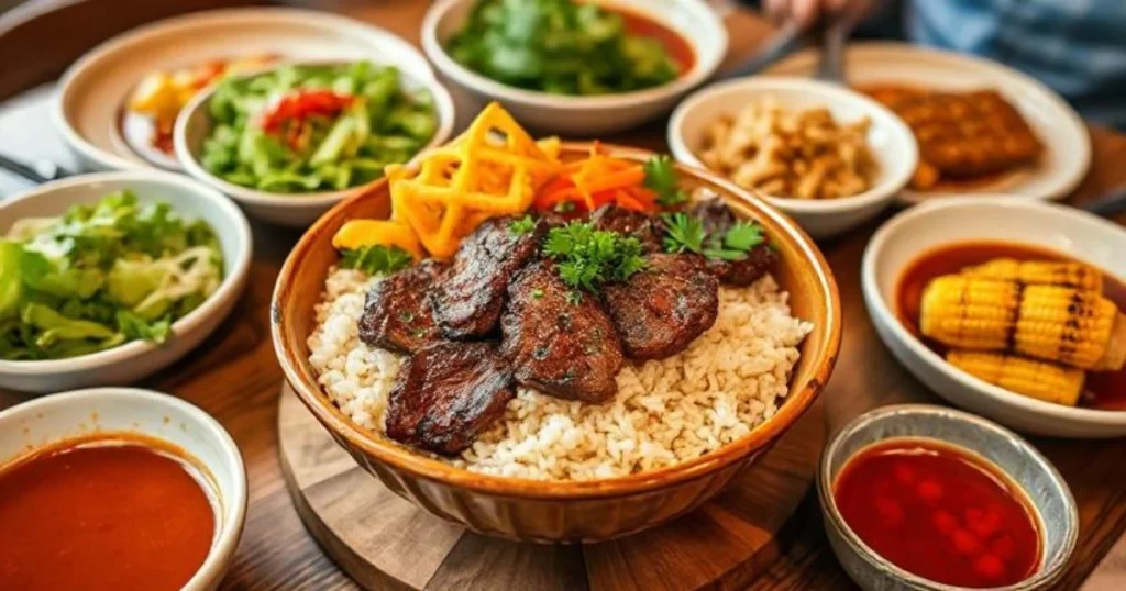 2-steak and rice bowl
